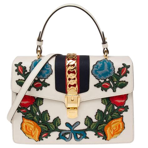 medium white gucci sylvie|Gucci Sylvie .